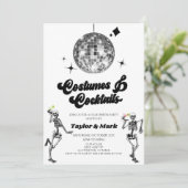 Invitation Costumes Cocktails Disco Skeleton Halloween Party (Debout devant)