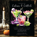 Invitation Costumes & Cocktails Fête d'Halloween<br><div class="desc">Cette invitation festive comprend un cocktail jack-o'-lantern Halloween. Les mots "Costumes & Cocktails" sont écrits dans une police de caractères amusante. C'est la meilleure façon d'invitation vos amis à une fête d'Halloween éffrayante et sucrée où ils peuvent venir dégustés et déguster un délicieux cocktail d'Halloween.</div>