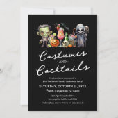 Invitation Costumes & Cocktails Fête d'Halloween adulte (Devant)