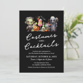 Invitation Costumes & Cocktails Fête d'Halloween adulte (Debout devant)