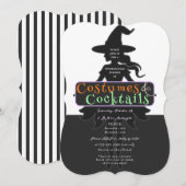 Invitation Costumes & Cocktails Halloween Boire jusqu'aux sor (Devant / Derrière)