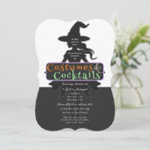 Invitation Costumes & Cocktails Halloween Boire jusqu'aux sor (Debout devant)