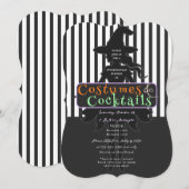 Invitation Costumes & Cocktails Halloween Boire jusqu'aux sor (Devant / Derrière)