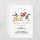 Invitation Costumes & Cocktails simples Fête d'Halloween (Devant)