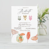 Invitation Costumes de bain Cocktails Bachelorette Party (Debout devant)