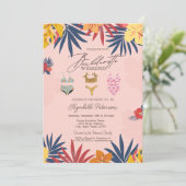 Invitation Costumes de bain Feuille Fleurs Bachelorette Party (Debout devant)