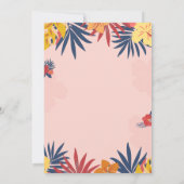 Invitation Costumes de bain Feuille Fleurs Bachelorette Party (Dos)