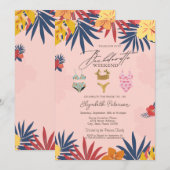 Invitation Costumes de bain Feuille Fleurs Bachelorette Party (Devant / Derrière)