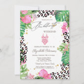 Invitation Costumes de bain Palm Hibiscus Bachelorette Party (Devant)