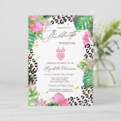 Invitation Costumes de bain Palm Hibiscus Bachelorette Party (Debout devant)