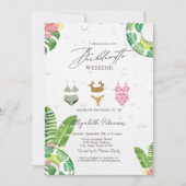 Invitation Costumes de bain Palm Leaf Pool Bachelorette Party (Devant)