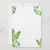 Invitation Costumes de bain Palm Leaf Pool Bachelorette Party (Dos)