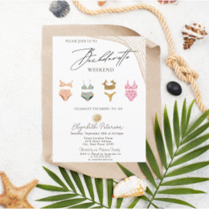 Invitation Costumes de bain Tropical Beach Bachelorette Party