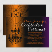 Invitation Costumes de Cocktail de Lustre pour Fête d'Hallowe (Devant / Derrière)