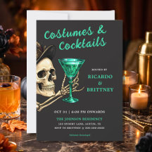 Costumes de crâne et cocktails pour adultes pour l