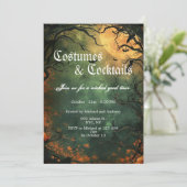 Invitation Costumes De Forêt éffrayants Et Cocktails Hallowee (Debout devant)