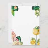 Invitation Costumes de natation Cocktails Feuille Bachelorett (Dos)