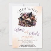 Invitation Costumes de sorcière Salem & Cocktail Halloween (Devant)