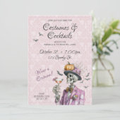 Invitation Costumes Élégants Cocktails Adulte Halloween (Debout devant)