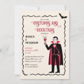 Invitation Costumes élégants et rétro pour une soirée Hallowe (Devant)