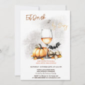 Invitation Costumes et cocktails citrouille Halloween (Devant)