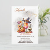 Invitation Costumes et cocktails citrouilles Halloween (Debout devant)