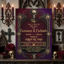 Costumes et cocktails de crânes gothiques Roses ca