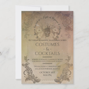 Invitation Costumes et cocktails d'Halloween gothiques victor