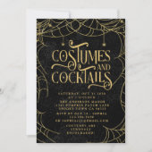 Invitation Costumes et cocktails éffrayants Web Halloween adu (Devant)
