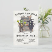 Invitation Costumes et cocktails Fête d'Halloween (Debout devant)