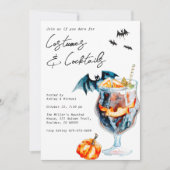 Invitation Costumes et cocktails Fête d'Halloween (Devant)