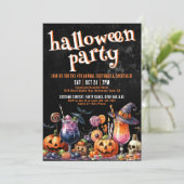 Invitation Costumes Et Cocktails Fête D'Halloween Adulte (Debout devant)
