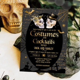 Invitation Costumes et cocktails Fête d'Halloween pour adulte