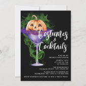Invitation Costumes et cocktails Fête d'Halloween pour adulte (Devant)