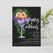 Invitation Costumes et cocktails Fête d'Halloween pour adulte (Debout devant)