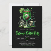 Invitation Costumes et cocktails modernes Neon Halloween Part (Devant)