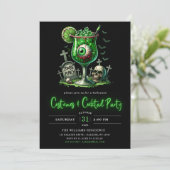 Invitation Costumes et cocktails modernes Neon Halloween Part (Debout devant)