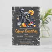 Invitation Costumes et cocktails modernes Neon Halloween Part (Debout devant)