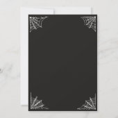 Invitation Costumes et cocktails noirs et blancs Halloween (Dos)