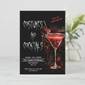Invitation Costumes et cocktails Potion sanglante Halloween (Debout devant)