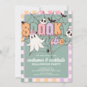 Invitation Costumes et cocktails Retro Halloween Party (Devant)