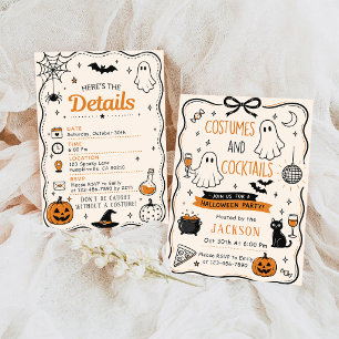 Invitation Costumes et Cocktails Soirée Halloween pour Adulte