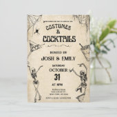 Invitation Costumes et cocktails squelettes Vintages Hallowee (Debout devant)