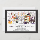 Invitation Costumes et cocktails uniques Fête d'Halloween (Devant)