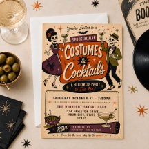 Costumes Rétro Vintage & Cocktails Soirée Hallowee