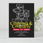Invitation Costumes sombres simples & Cocktail Fête d'Hallowe (Debout devant)