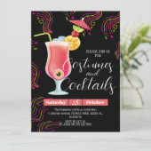 Invitation Costumes sombres simples & Cocktail Fête d'Hallowe (Debout devant)