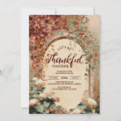 Invitation Cosy Arche d'automne Thanksgiving Dîner (Devant)