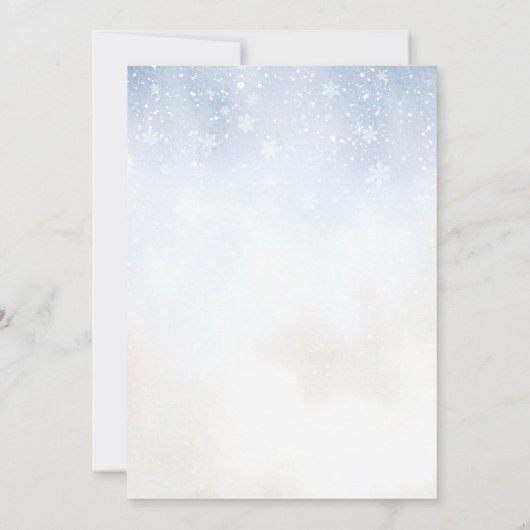 Invitation Cosy Coca chaud hiver Baby shower neigeux (Dos)