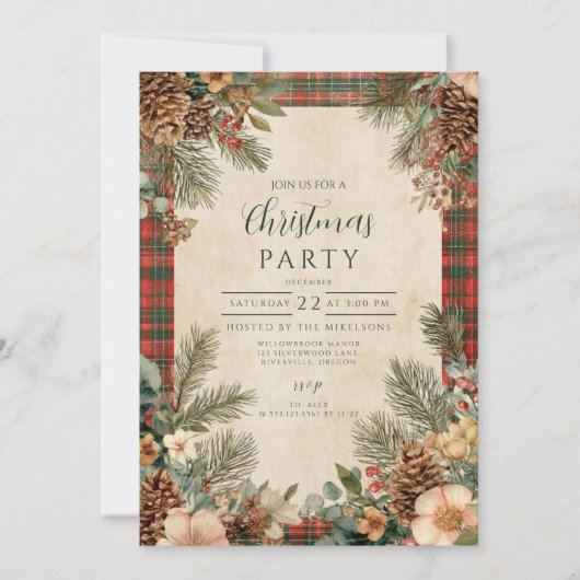 Invitation Cosy Cottage Noël (Devant)